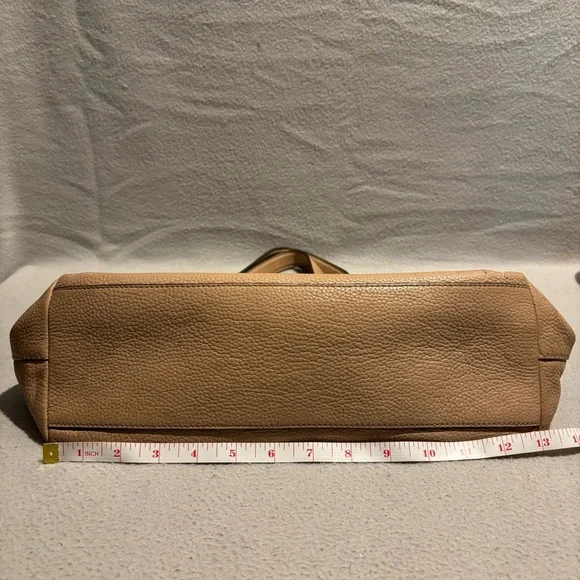 Tory Burch Britten Satchel Purse Tan Color